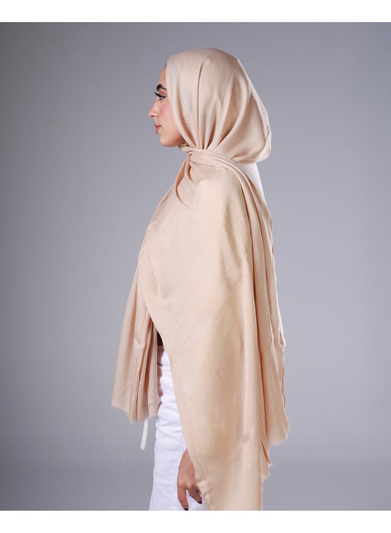 Lavezzi Cotton Sponge Modal Hijab for Women – Soft Breathable Head Scarf – Elegant Modest Fashion Head Wrap (Beige) - Image 2